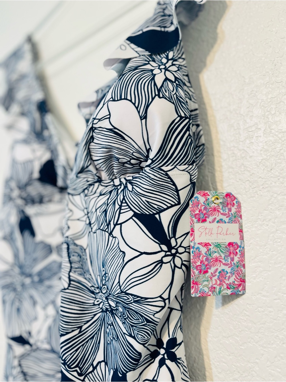 Stella Parker Collection One Piece Swimsuit XL – Dress Blue Floral NWT